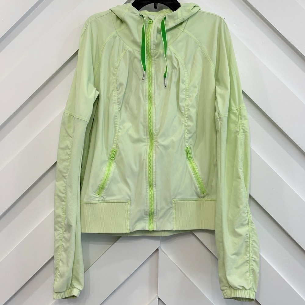 Lululemon Street To Studio Jacket Size 8 In Faded Zap Neon Lime Green